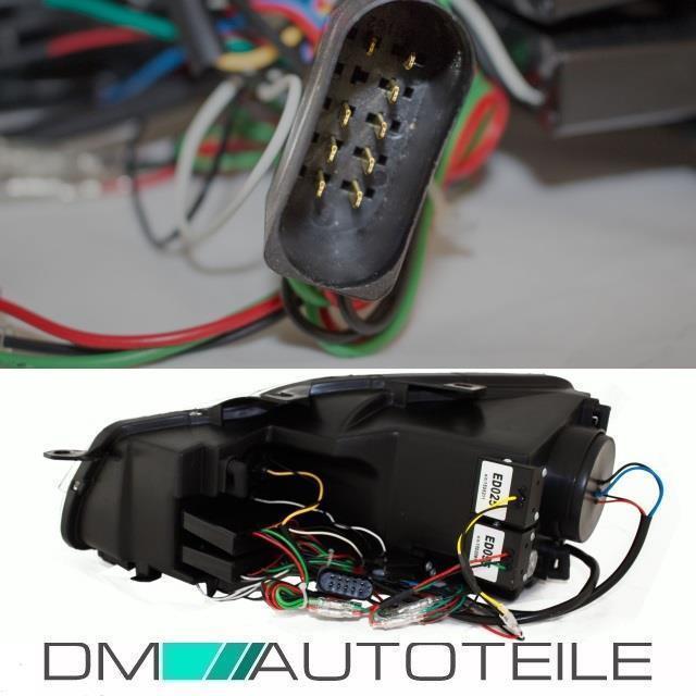 Scheinwerfer SET H7 Leiste Chrom 3D LED U TFL passt für VW Golf 6 ab 08-12