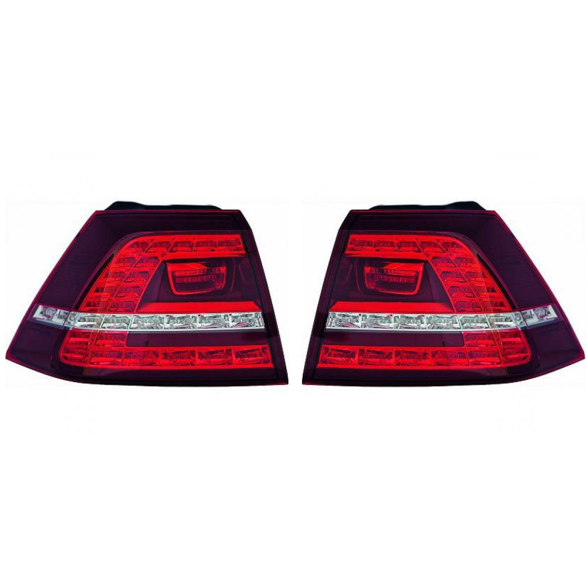 Depo / TYC LED Rückleuchte außen SET passt für VW Golf VII (BE2) ab 12-17