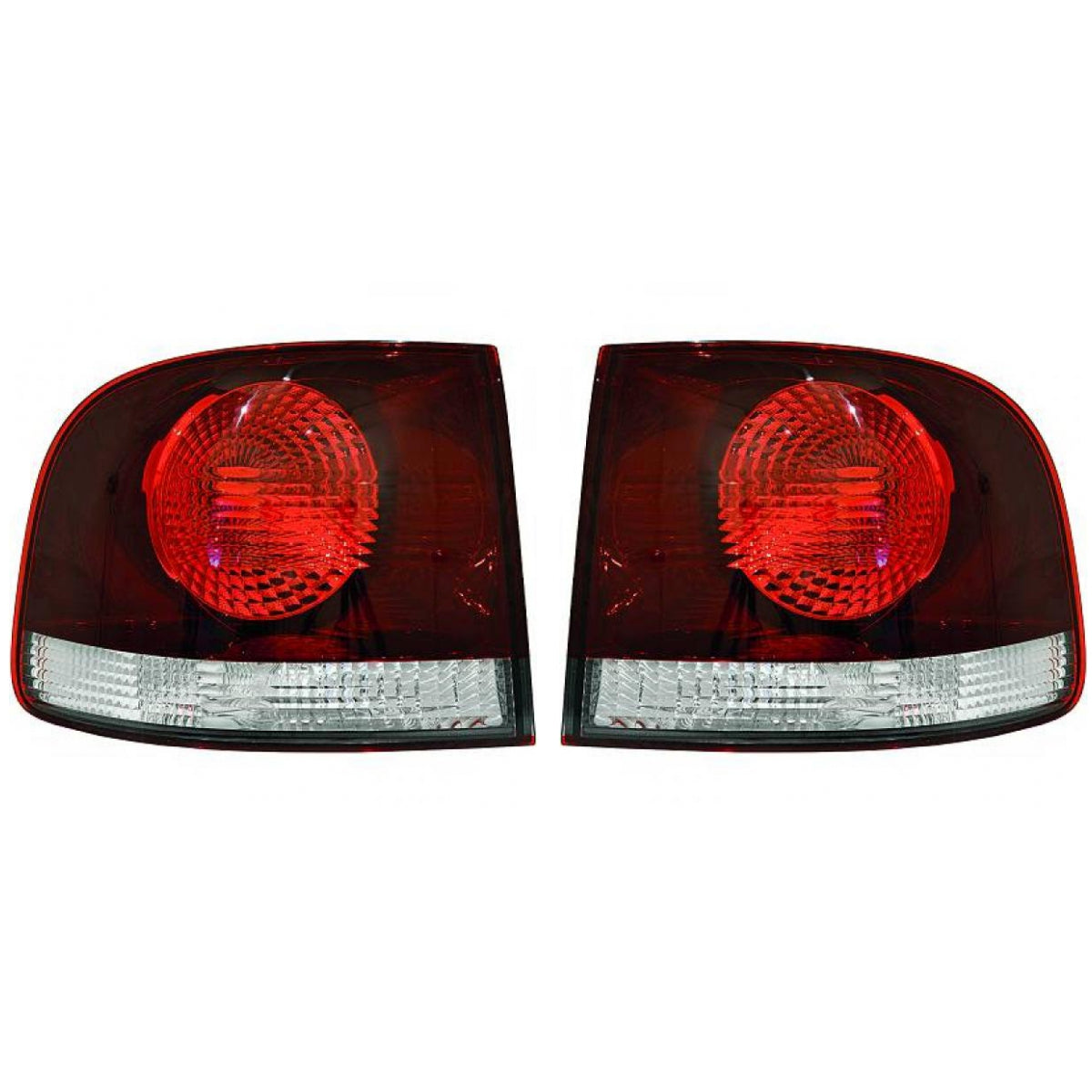 Depo / TYC Rückleuchte außen grau SET passt für VW Touareg (7L7) ab 06-10