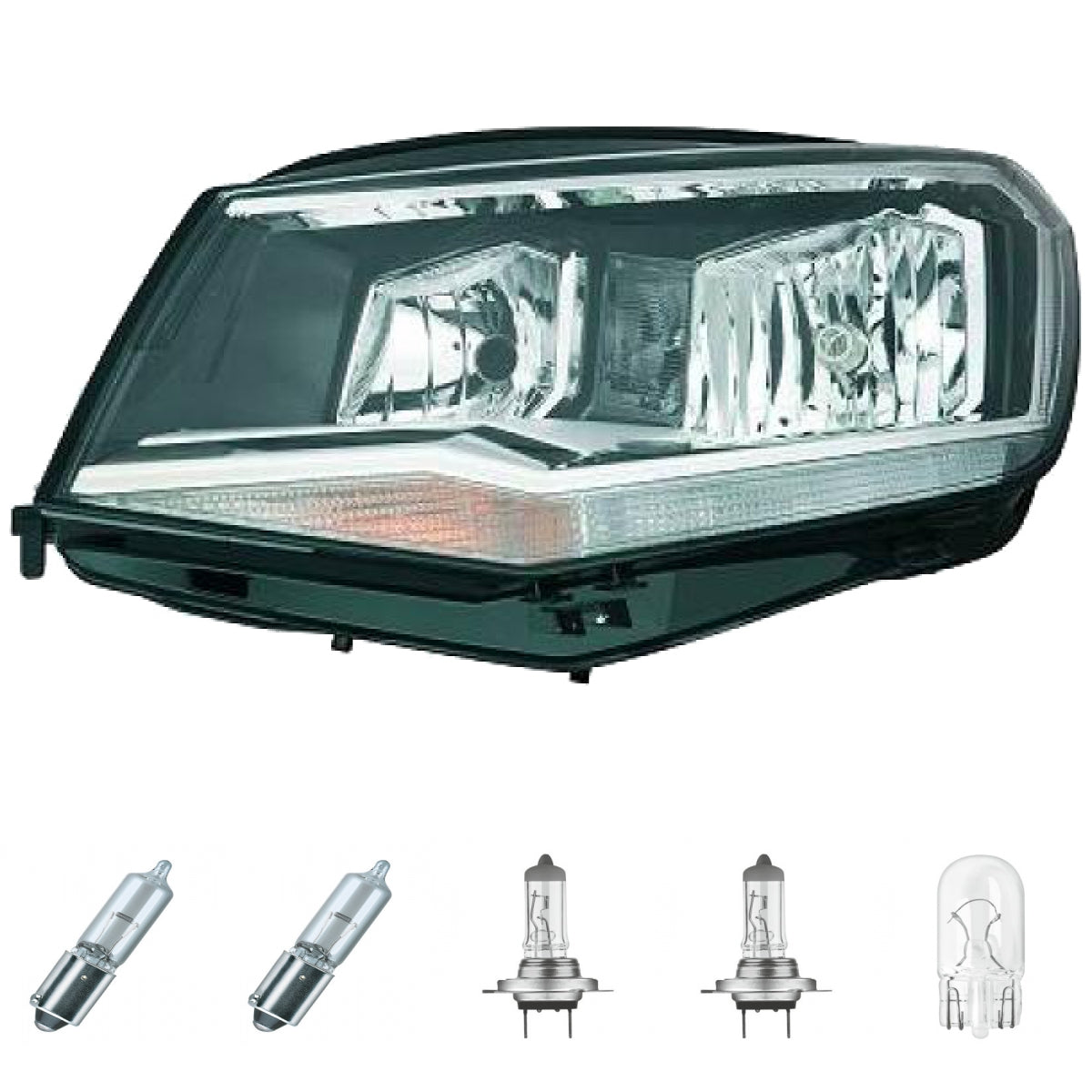 Scheinwerfer Depo H7 links passt für VW Caddy IV SAJ/SAH/SAB/SAA ab 2015-2020 inklusive Leuchtmittel/Birnen