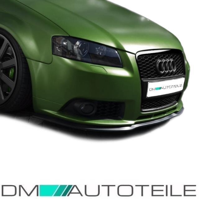 Audi A3 8P Kühlergrill Wabengrill Sport 05-08 Schwarz Hochglanz+ Kennzeichenplatte integriert für RS3