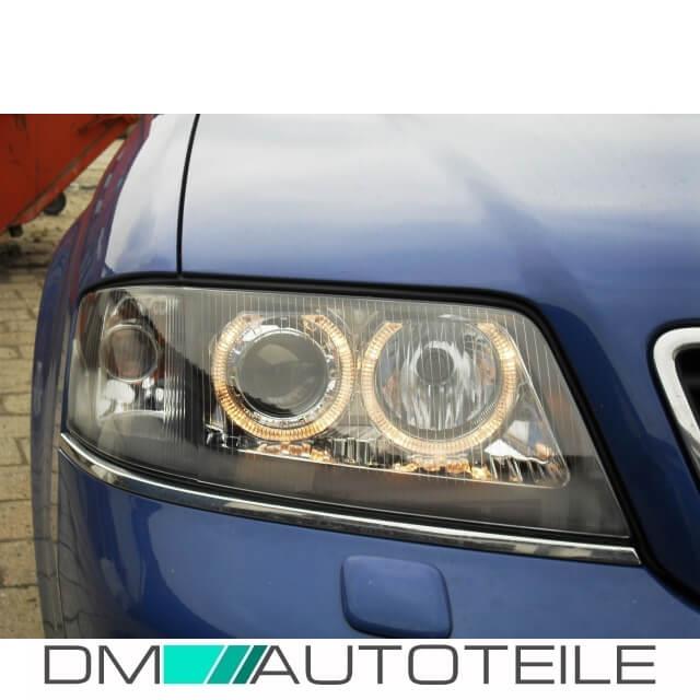 Audi A6 4B Angel Eyes Xenon Scheinwerfer D2S/H7 Black 99-01 Limo Avant
