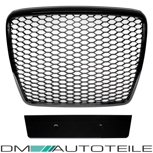 Kühlergrill Wabengrill Schwarz glanz passend für Audi A6 C6 4F Facelift 08-11