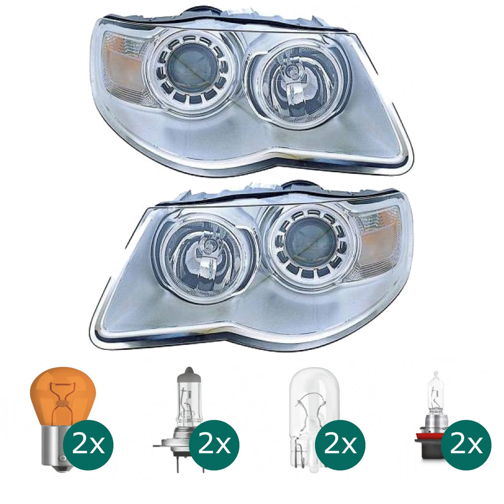 Scheinwerfer Depo mit Motor H9/H7 links passt für VW Touareg (7L7) ab 06-10 inklusive Leuchtmittel/Birnen