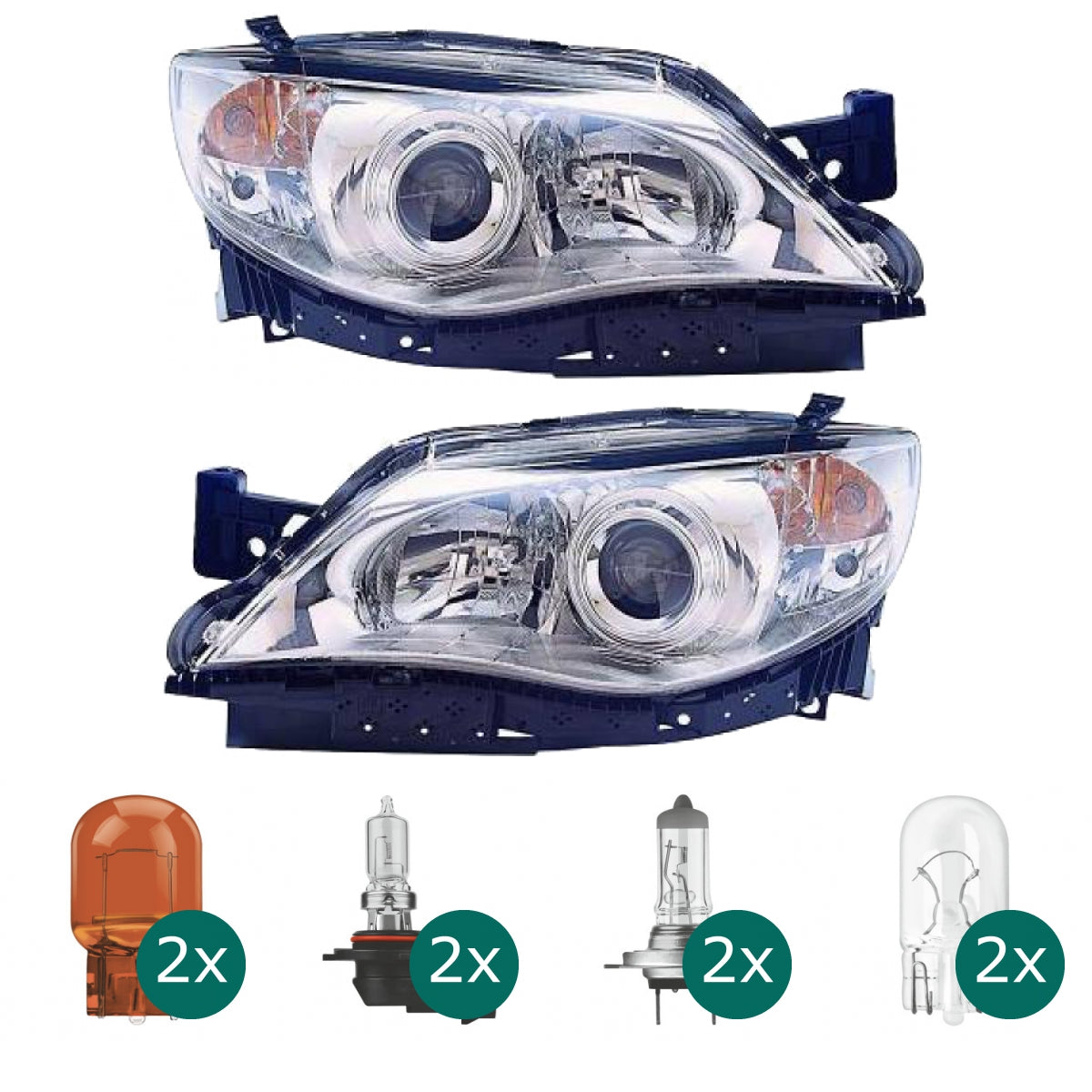 Scheinwerfer Depo chrom H7/HB3 links passt für Subaru Impreza (GR) ab 09-13 inklusive Leuchtmittel/Birnen