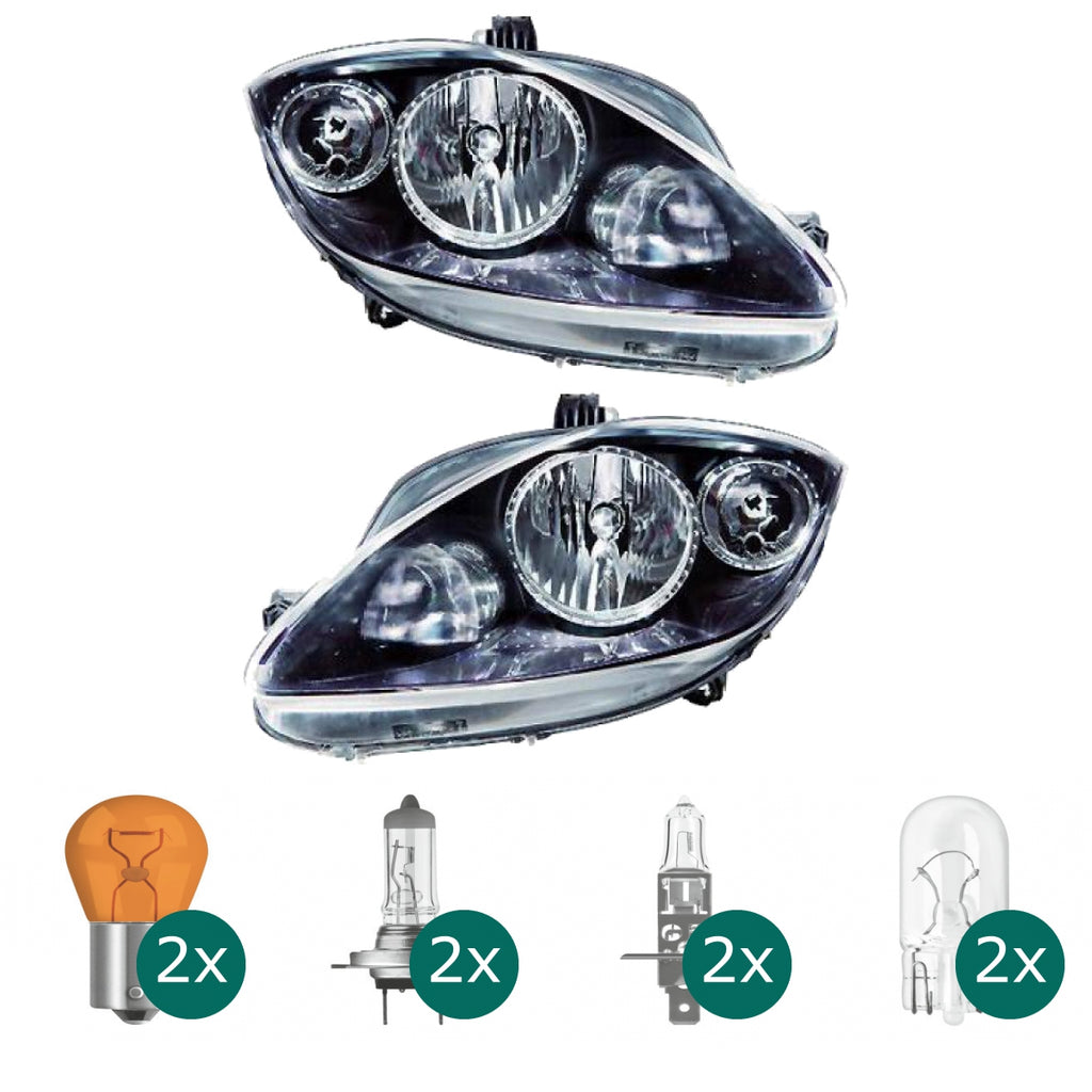 Scheinwerfer Depo H7/H1 rechts passt für Seat Altea XL (5P5) (Leon) 09-13 inklusive Leuchtmittel/Birnen