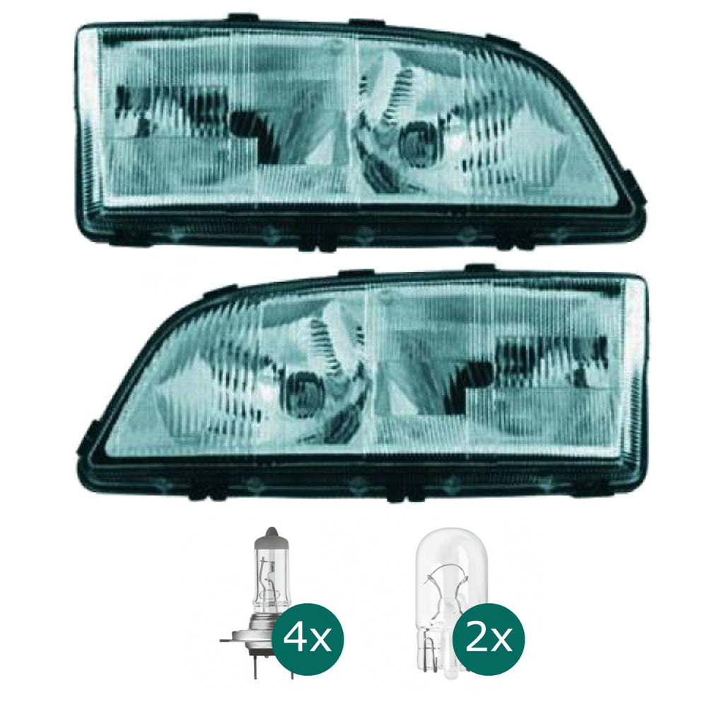 Hauptscheinwerfer Scheinwerfer links H7/H7 passt für Volvo V70 I 97-00 inklusive Leuchtmittel/Birnen