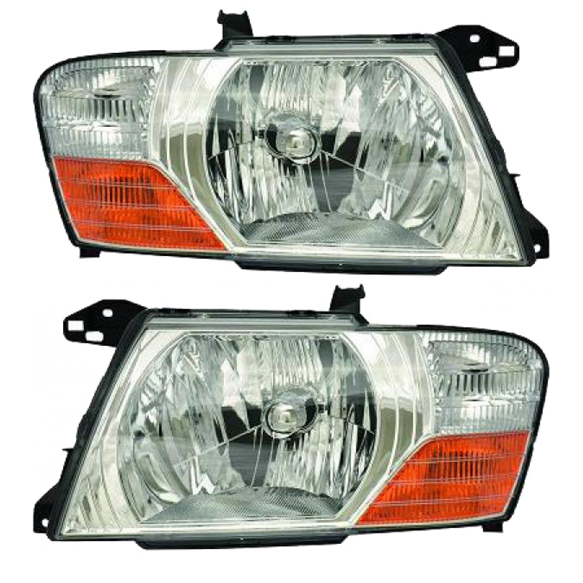 Hauptscheinwerfer SET H4 passt für Mitsubishi Pajero III Canvas Top 03-06