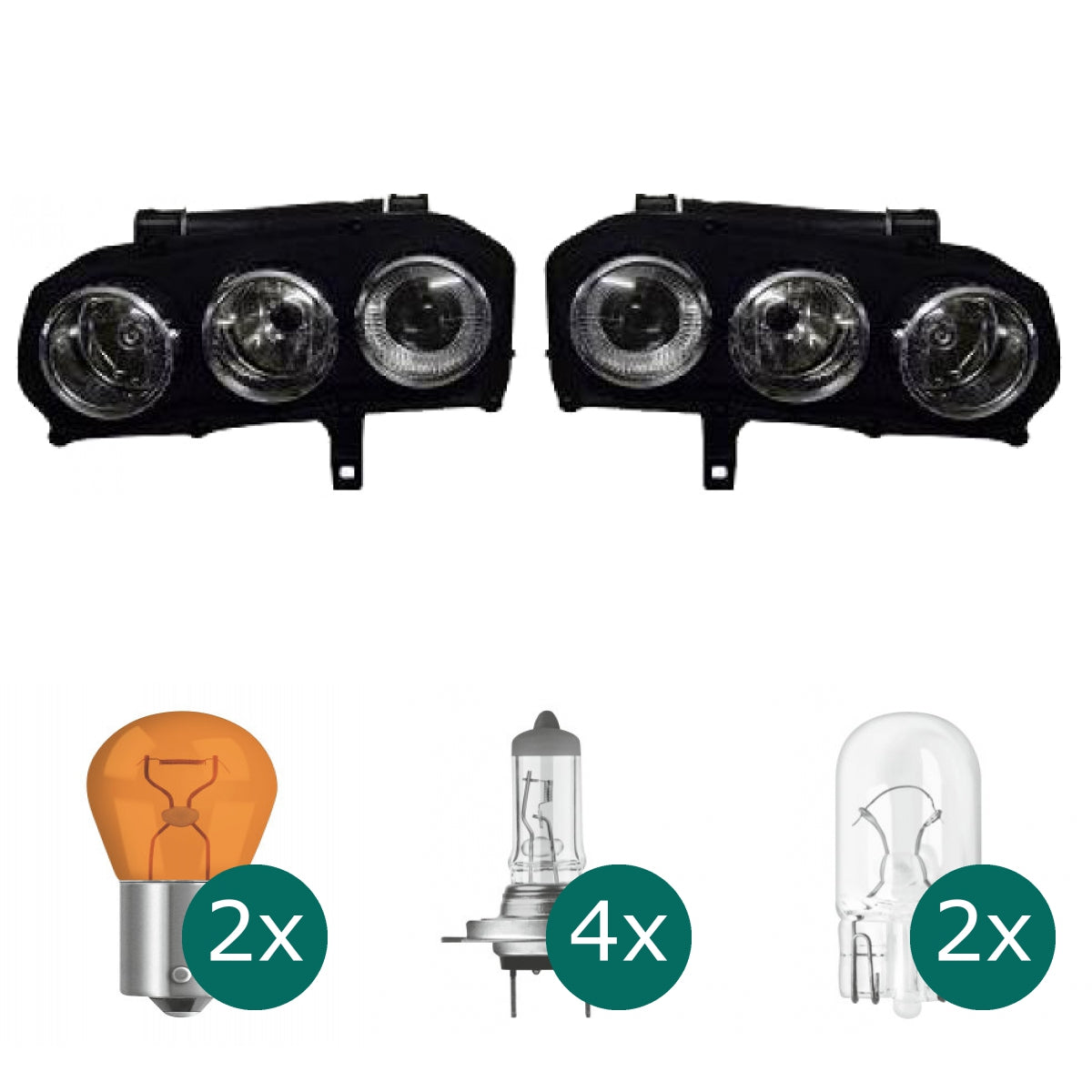 Hauptscheinwerfer Scheinwerfer Frontscheinwerfer links H7/H7 mit Motor passt für Alfa Romeo 159, Brera, 159 Sportwagon 05-...