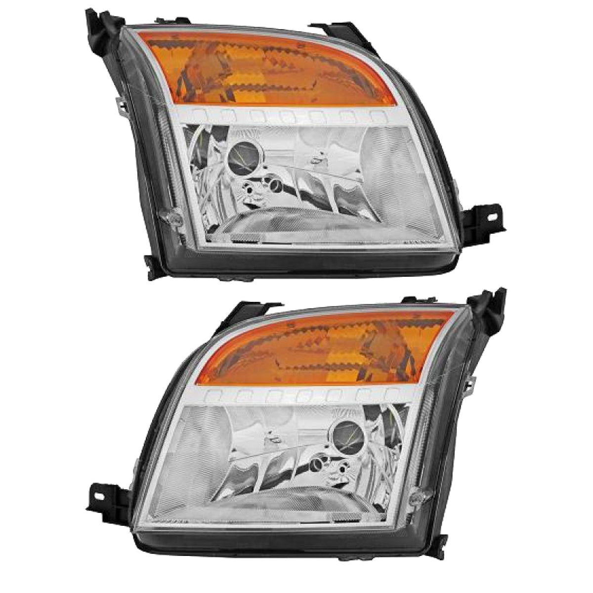 Hauptscheinwerfer Scheinwerfer SET H4 mit Motor passt für Ford Fusion 05-09