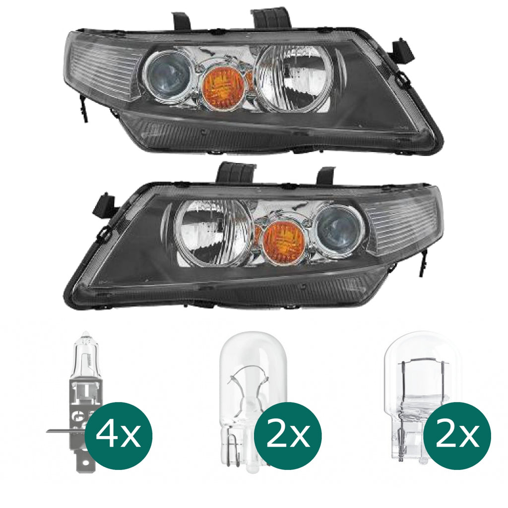 Hauptscheinwerfer links H1/H1 passt für Honda Accord VII Tourer 03-05 inklusive Leuchtmittel/Birnen