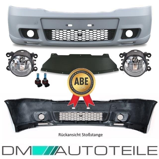 Set Opel Astra G OPC II Optik Stoßstange vorne grundiert ABS + Nebelscheinwerfer Chrom 97-05