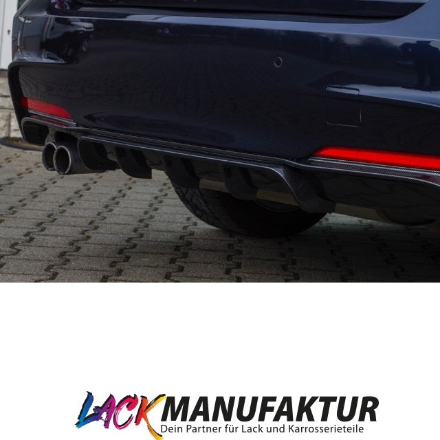 LACKIERT Sport-Performance Heckdiffusor Schwarz Glanz passt BMW 3er F30 F31 M-Paket 320-330 Modelle