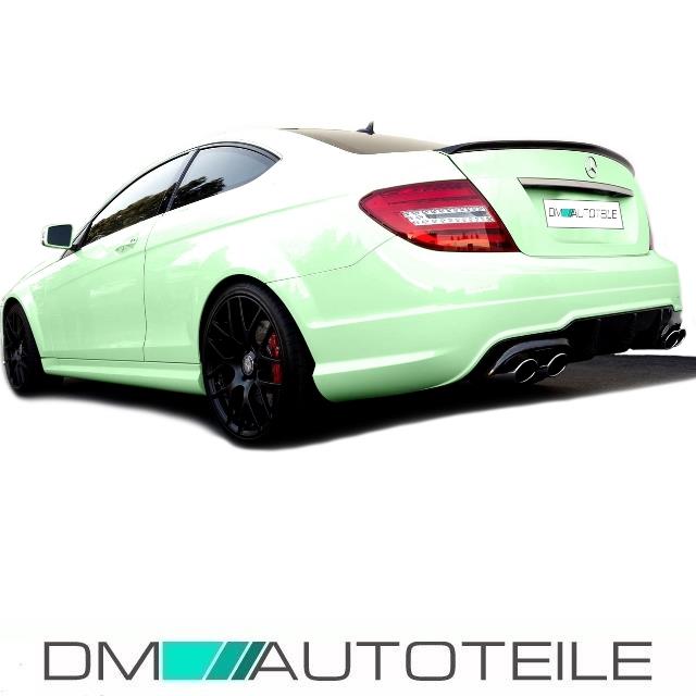 LACKIERT Diffusor Stoßstange Hinten Schwarz Hochglanz für Mercedes W204 C204 + Zubehör für C63 AMG 11-15