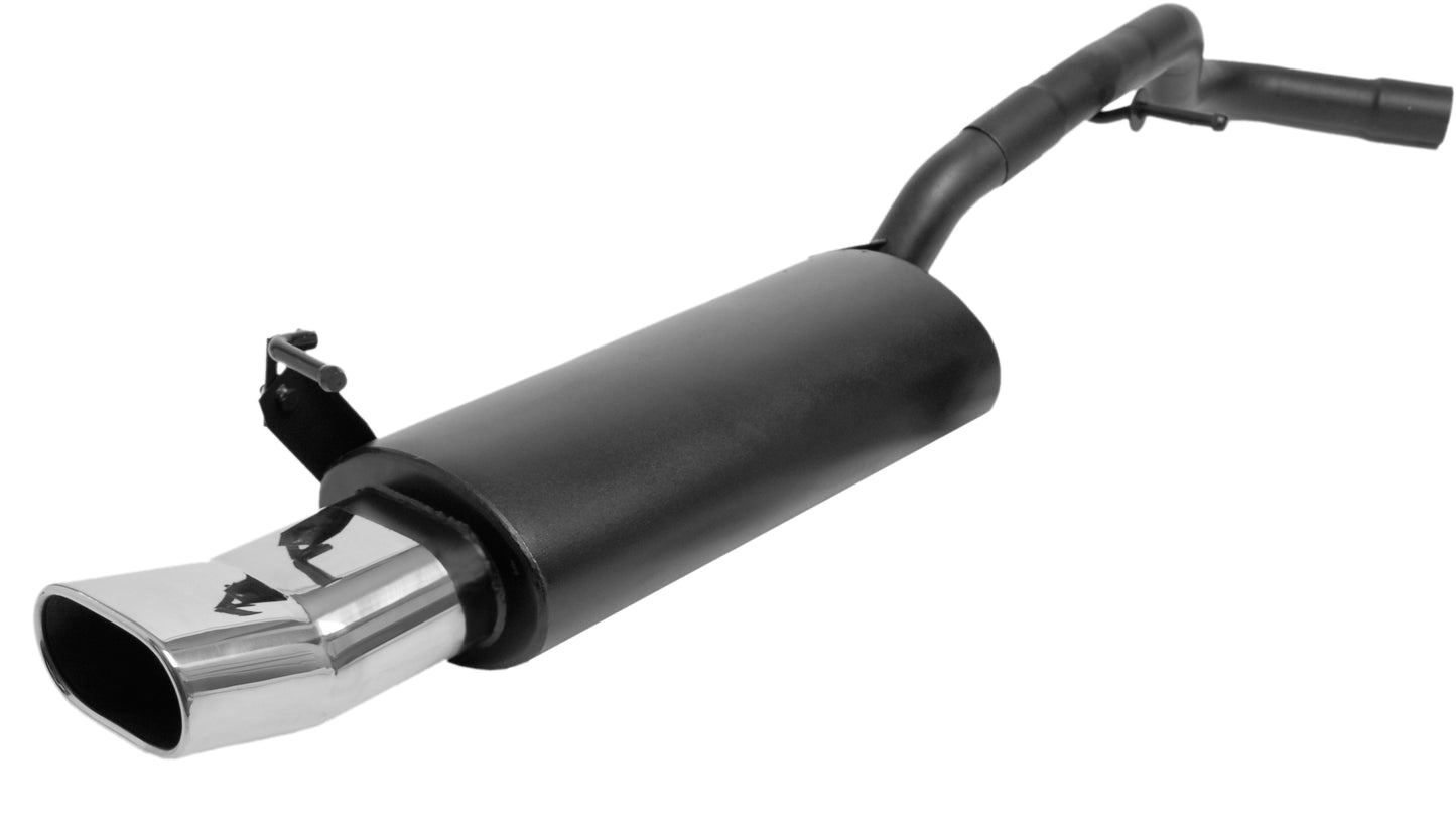 Novus Edelstahl Sportauspuff für Audi A3 / Seat Leon / VW Golf 4 / VW New Beetle 135x75mm DTM