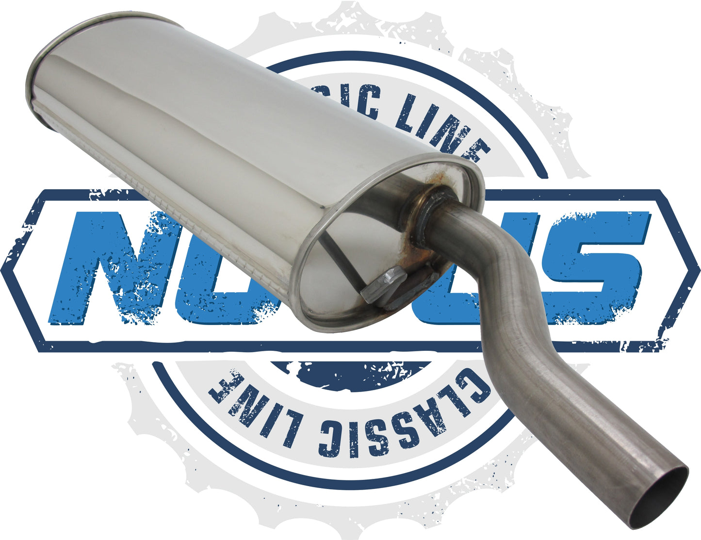 Novus Classic Line Edelstahl Endschalldämpfer für Golf 1 1.8 GTI / Golf 1 Cabrio