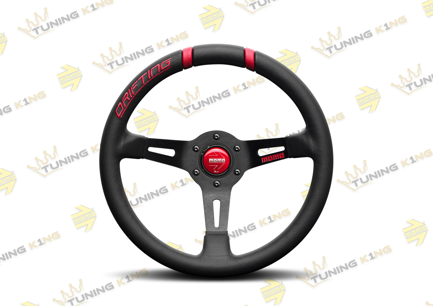 MOMO Lenkrad Drifting 330mm Rot Glattleder