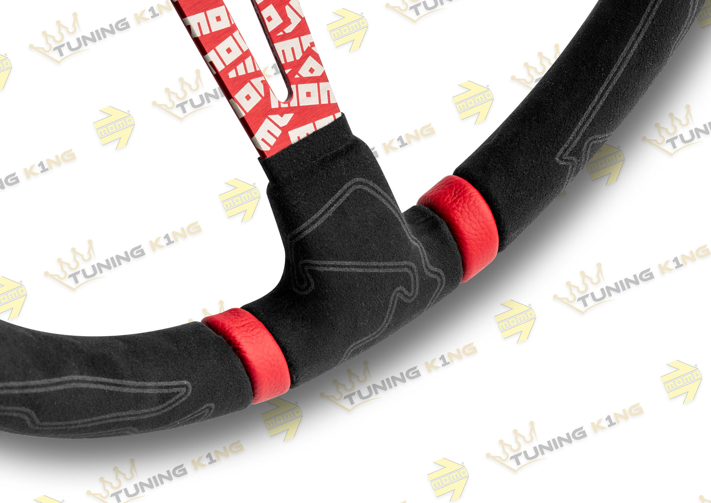 MOMO Lenkrad Ultra 350mm Schwarz Mikrofaser / Rot