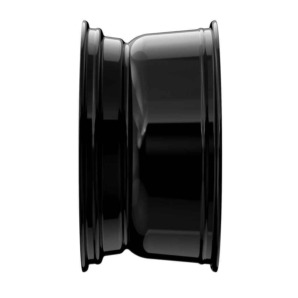 AXXION Felge Y1 Schwarz glänzend lackiert mit Hochglanzpoliertem Felgenbett