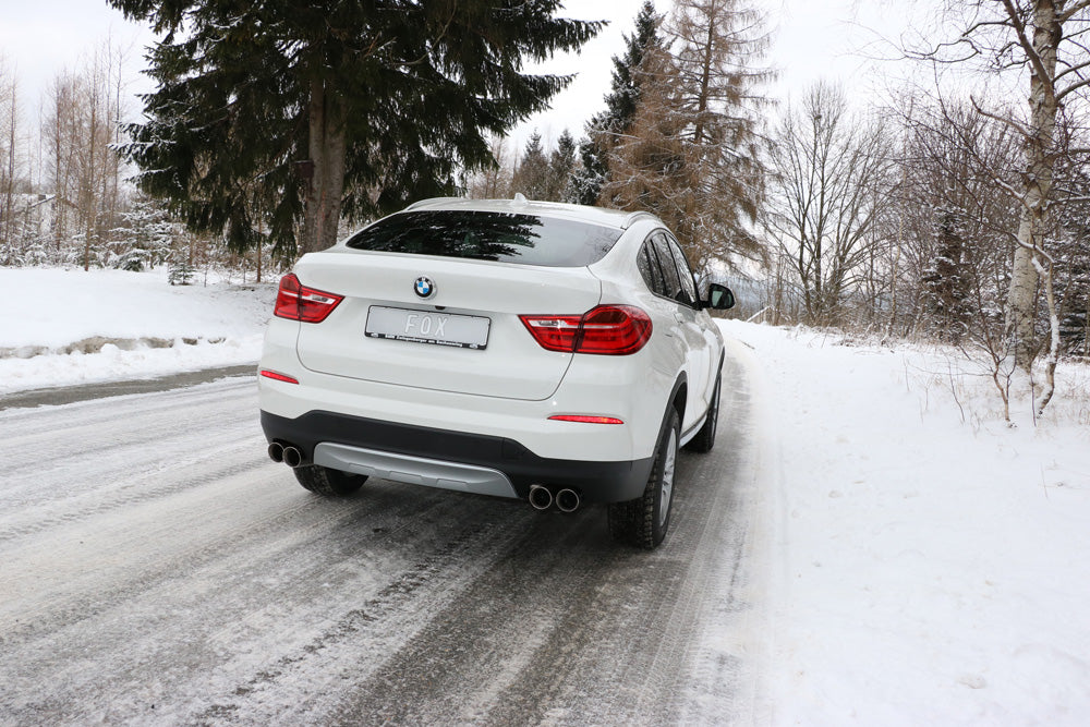 BMW X4 F26 ohne M-Paket - 35i 35d Endschalldämpfer quer Ausgang rechts/links - 2x90 Typ 25 rechts/links