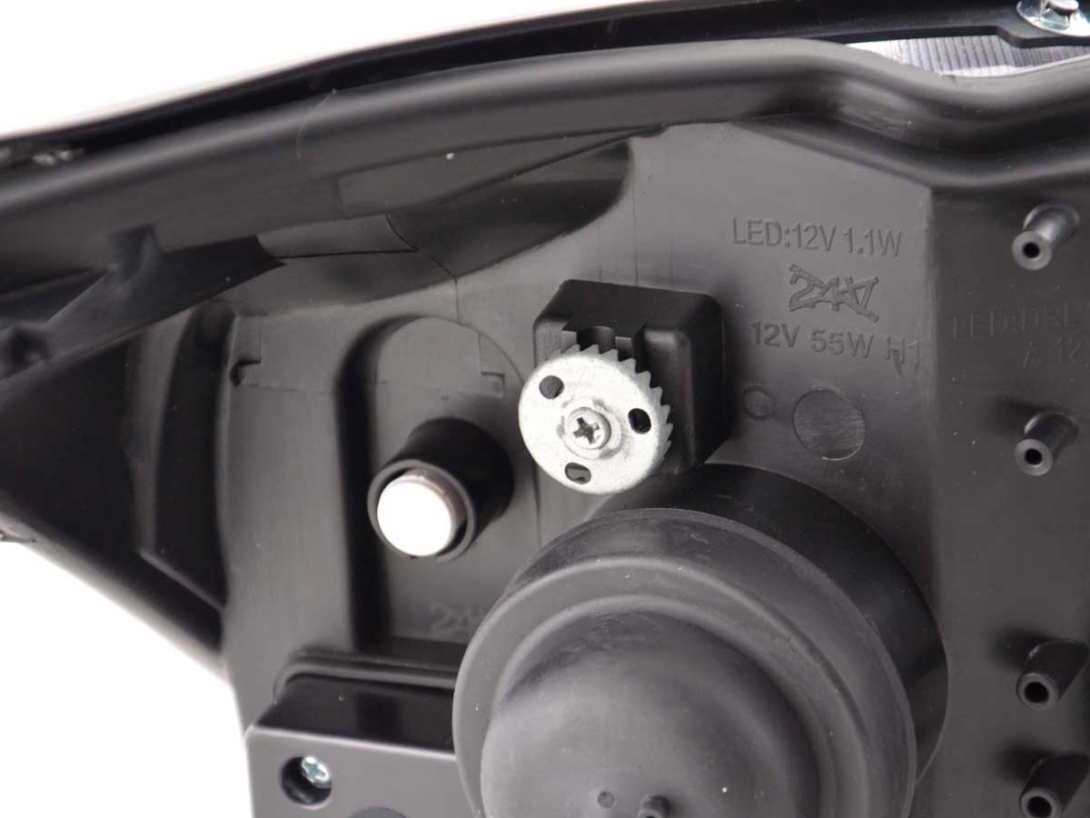 Scheinwerfer Set Daylight LED TFL-Optik Ford Focus 3/4/5-trg. Bj. 01-04 schwarz