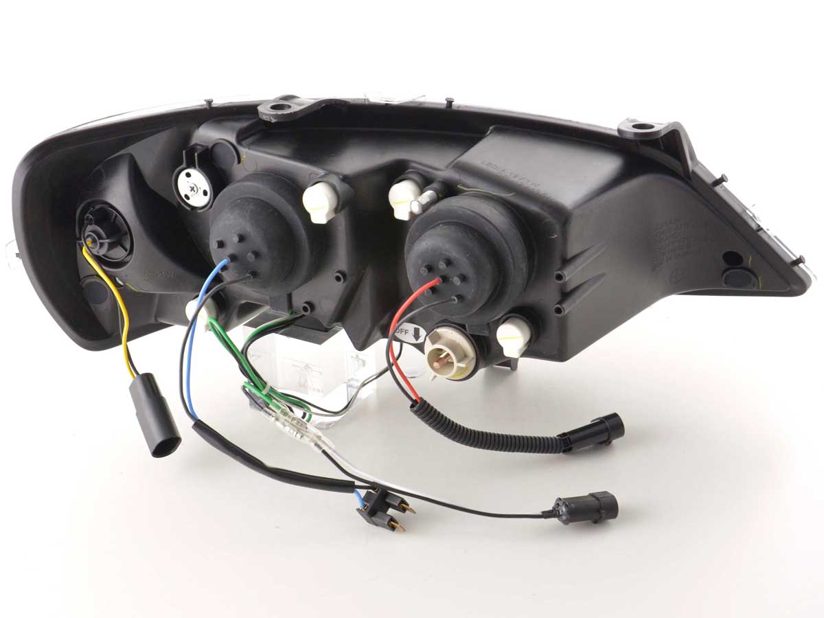 Scheinwerfer Set Daylight LED TFL-Optik Opel Astra G 98-03 schwarz