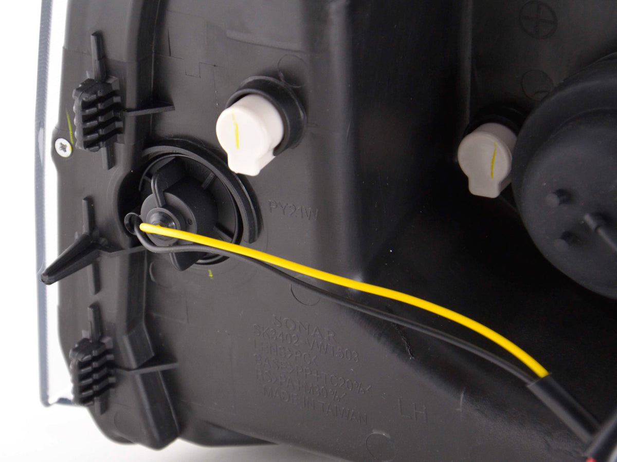 Scheinwerfer Set Daylight LED TFL-Optik VW Bus Typ T5 Bj. 03-09 schwarz
