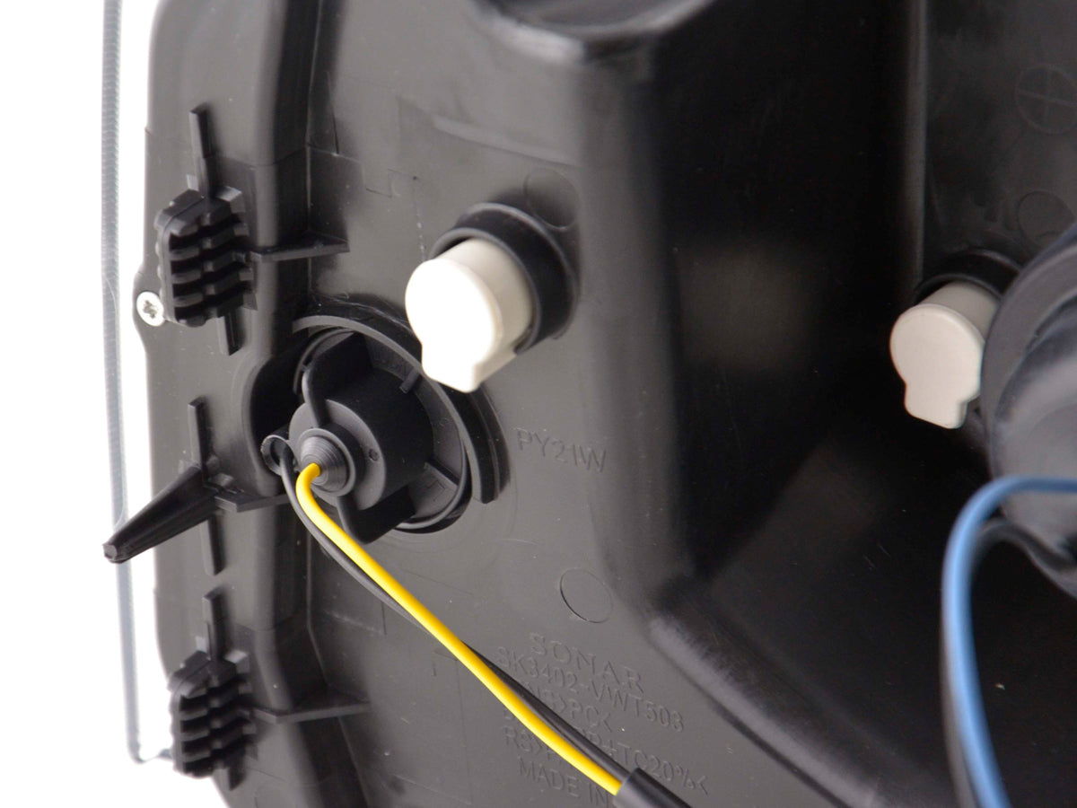 Scheinwerfer Set Daylight LED Tagfahrlicht VW Bus T5 Bj. 03-09 schwarz