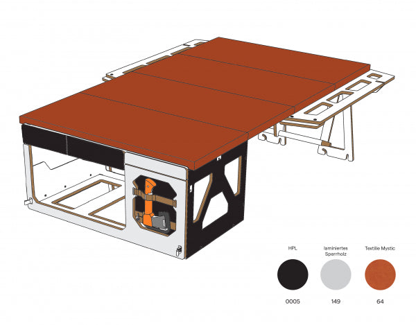 Irmscher Jeep Wrangler Schlafmodul in Farbe 64