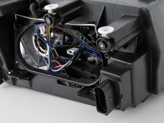 Scheinwerfer Set Angel Eyes VW Bus Typ T5 Bj. 03-09 schwarz