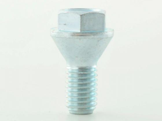 Radschraube einzeln Schaftlänge 26mm Kegelbund Kurzkopf silber M12x1,75
