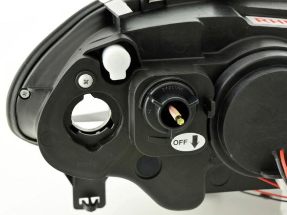 Scheinwerfer Set Renault Megane 1 3/5-trg. Bj. 99-02 schwarz für Rechtslenker