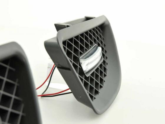 Sportgrill mit Positionslicht Frontgrill Renault Megane Bj. 99-02 schwarz