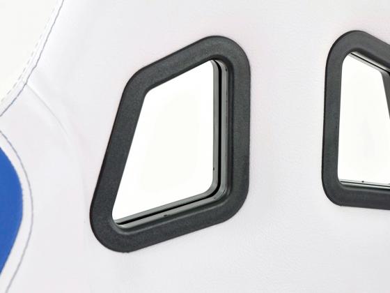 FK Sportsitze Auto Halbschalensitze Set New York weiß/blau in Motorsport-Optik