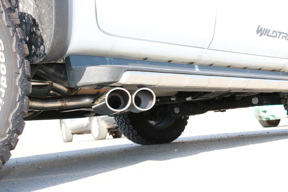 Ford Ranger ab 09/2015 4x4 - Wildtrak Endschalldämpfer Sidepipe, Ausgang rechts und links am Fahrzeug - 2x115x85 Typ 38 rechts/links