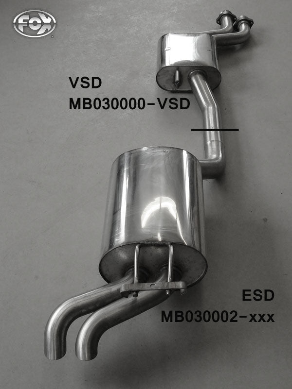 Mercedes E-Klasse W124 Stufenheck Vorschalldämpfer Ø70mm