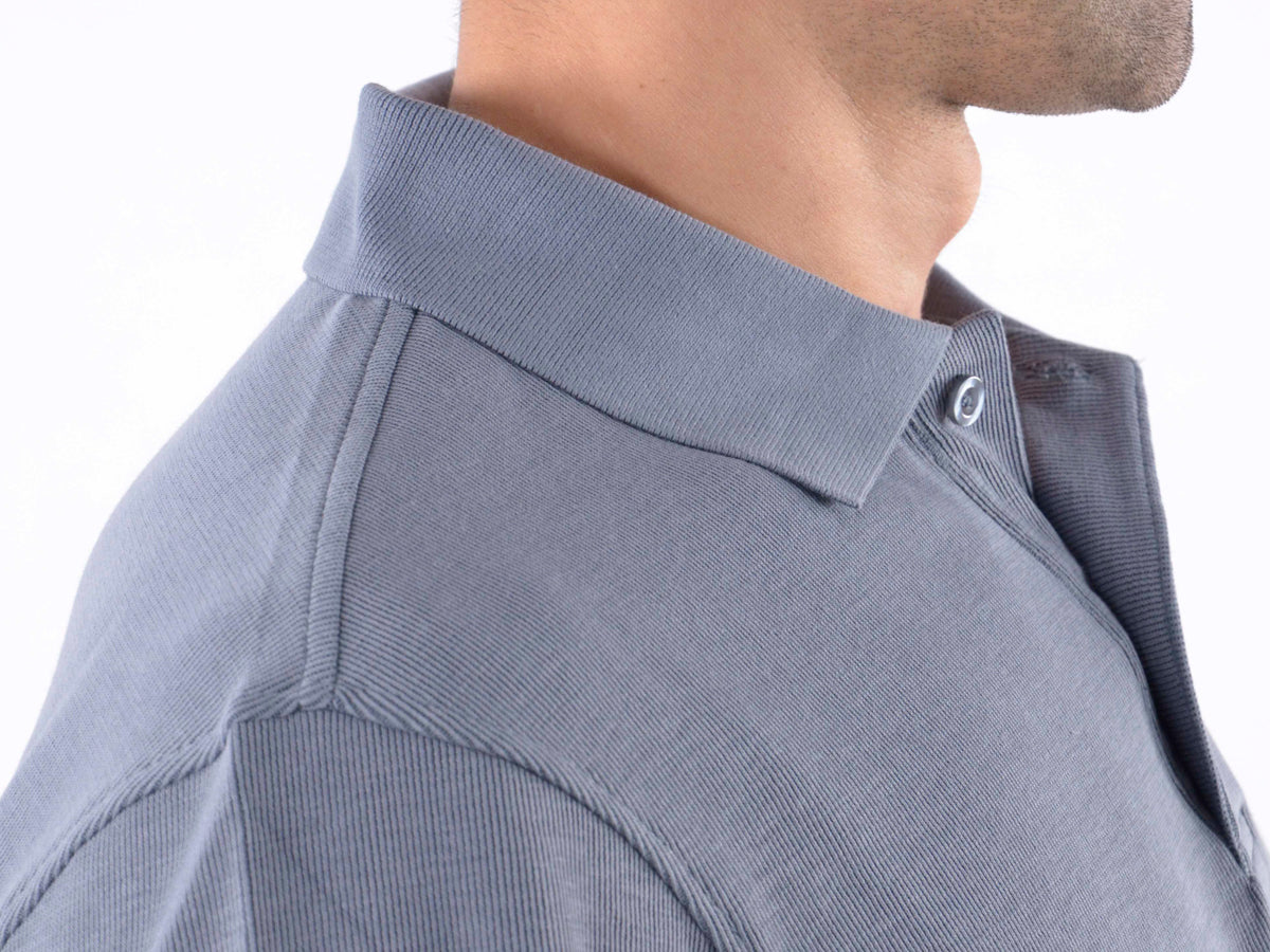 Poloshirt, Polo, Shirt, Top Modern, Klasse Design, grau Größe M