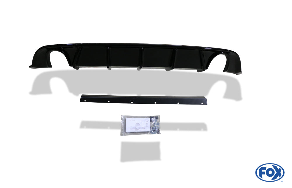 VW Golf VII Facelift Einzelradaufhängung - Einsatz schwarz Endschalldämpfer rechts/links - 1x100 Typ 16 rechts/links inkl. Heckeinsatz schwarz lackiert