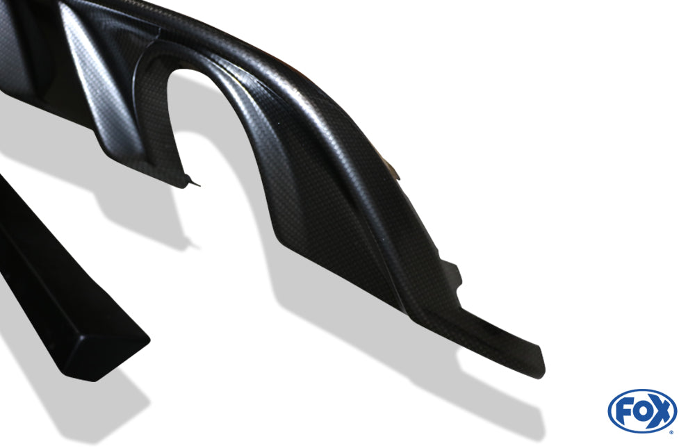 VW Golf VII Facelift starre Hinterachse - Einsatz carbon Endschalldämpfer rechts/links - 1x100 Typ 16 rechts/links inkl. Heckeinsatz Carbon-Look