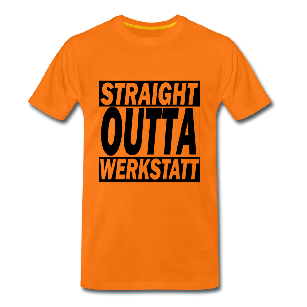 Premium T-Shirt Straight Outta Werkstatt - Orange