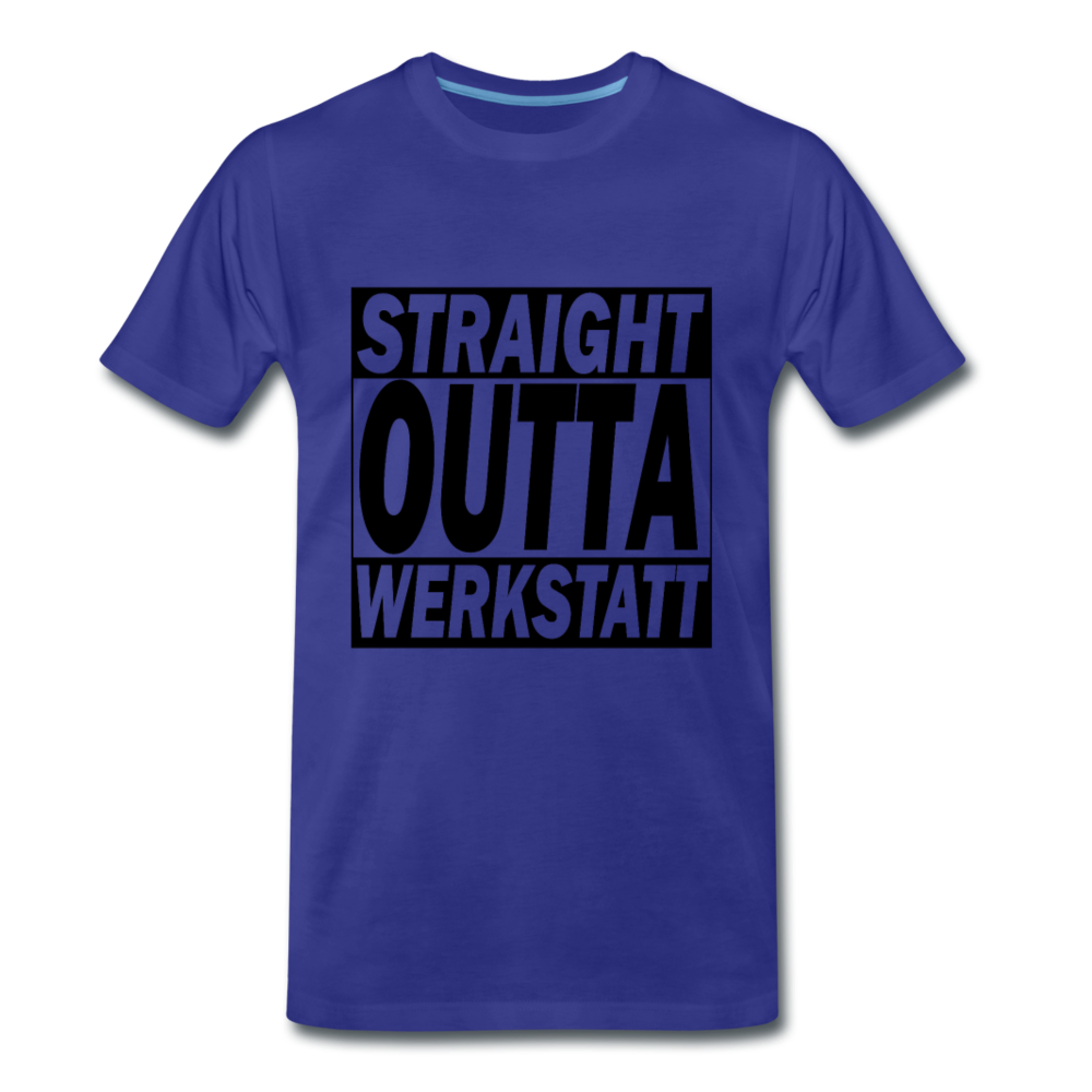 Premium T-Shirt Straight Outta Werkstatt - Königsblau
