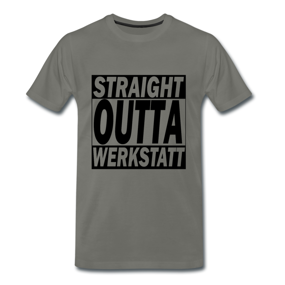 Premium T-Shirt Straight Outta Werkstatt - Asphalt