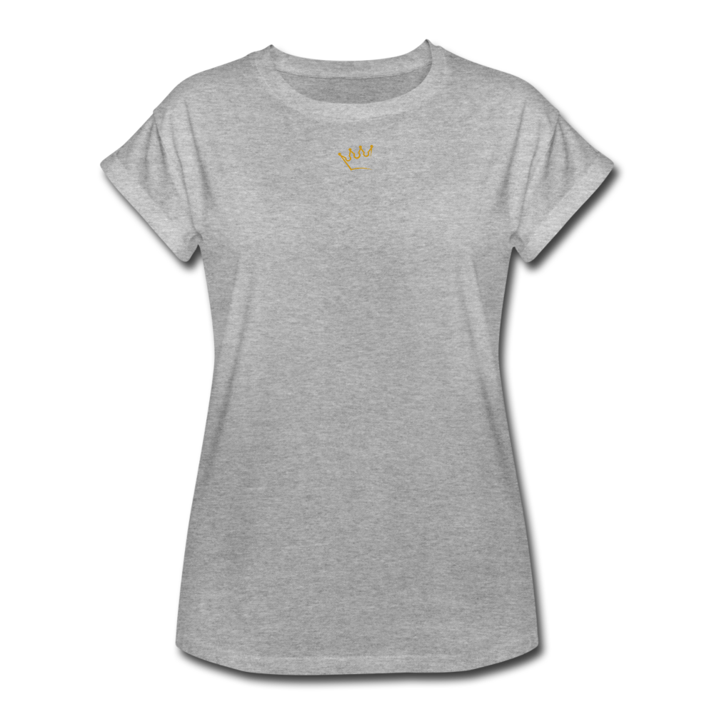 Frauen Oversize T-Shirt Queen Logo - Grau meliert