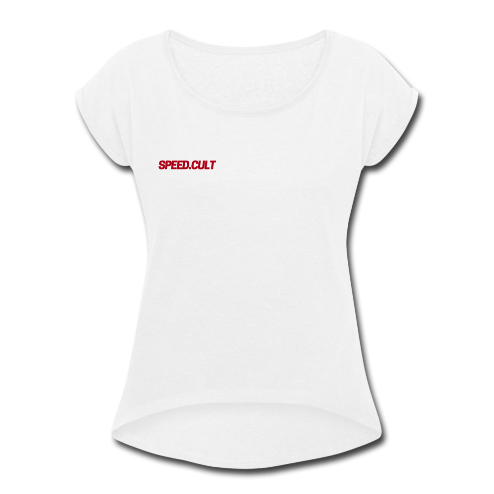 Frauen T-Shirt mit gerollten Ärmeln Speed Cult ONI - Weiß