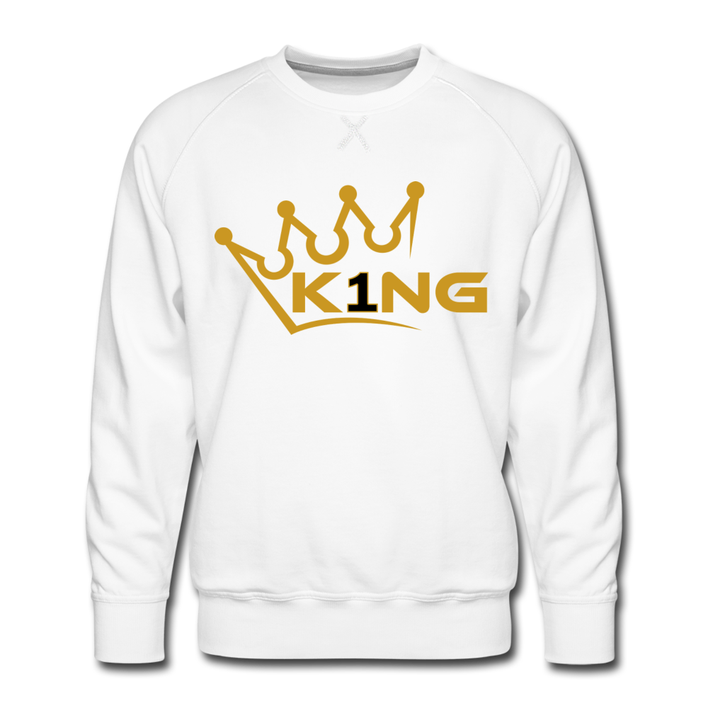 Men’s Premium Hoodie Big Logo - Weiß