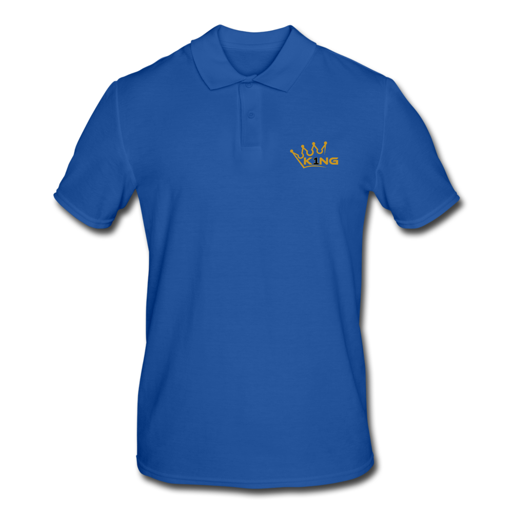 Männer Poloshirt King Logo - Royalblau