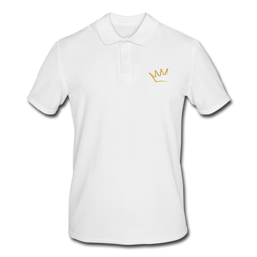 Männer Poloshirt Krone Logo - Weiß