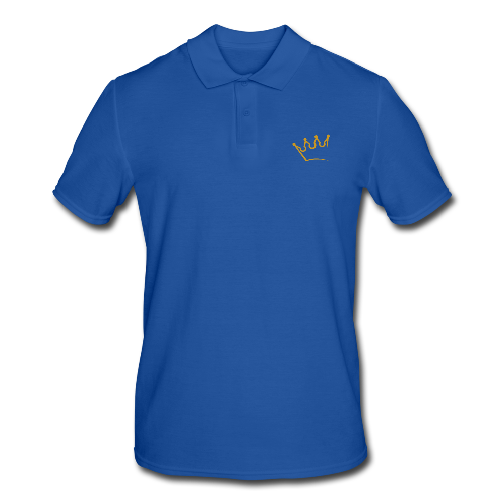 Männer Poloshirt Krone Logo - Royalblau