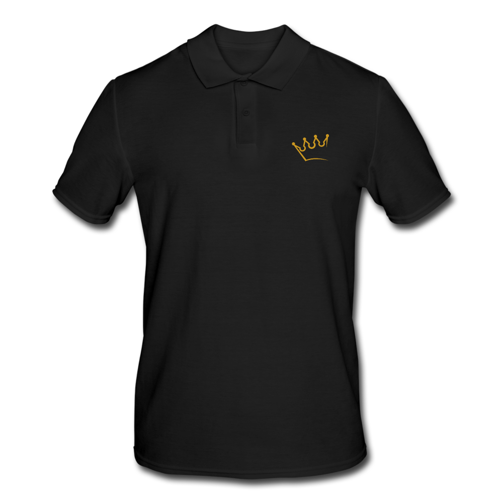 Männer Poloshirt Krone Logo - Schwarz