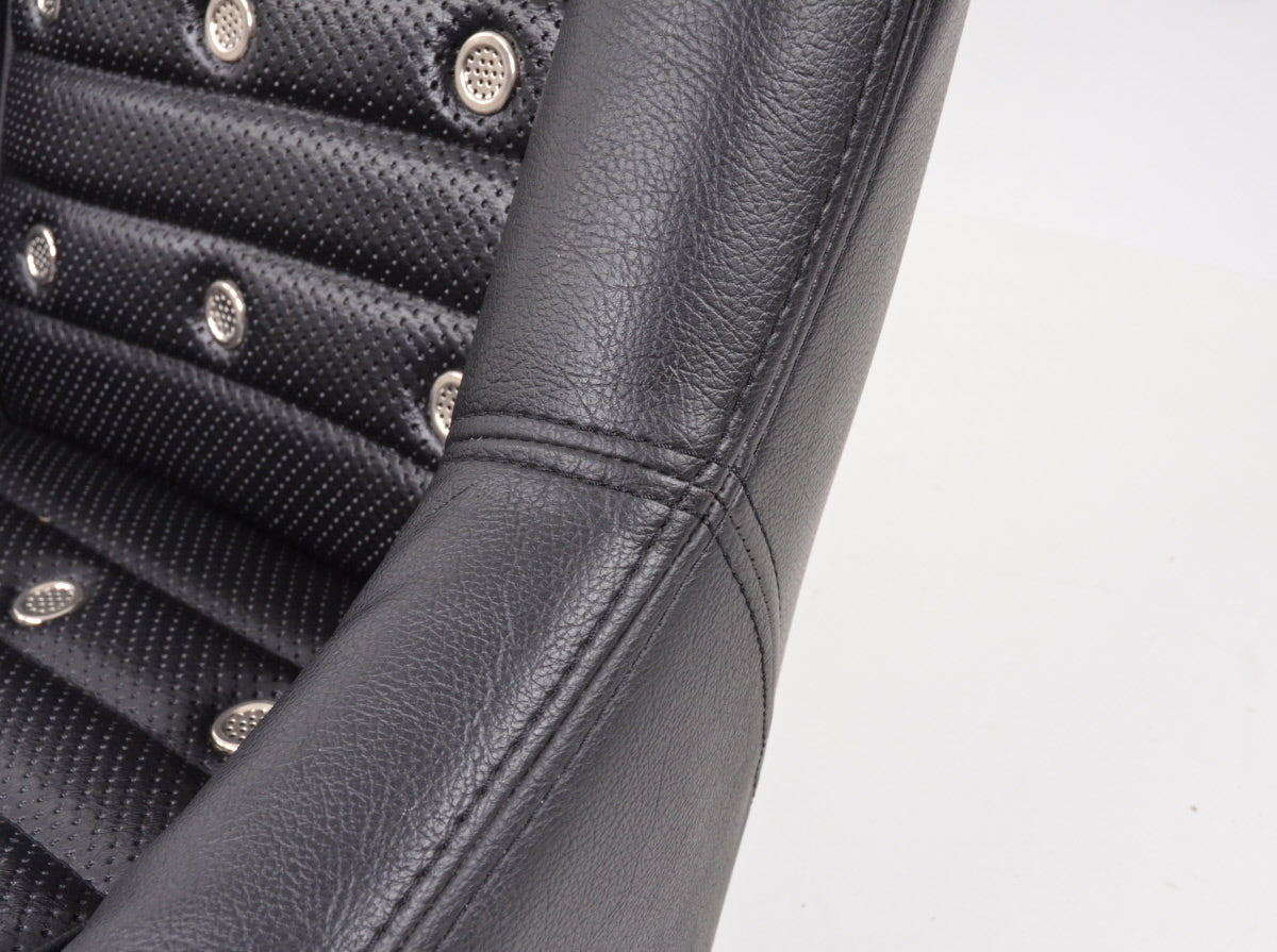 FK Oldtimersitze Auto Vollschalensitze Set Classic 1 Kunstleder schwarz mit Kopfstütze